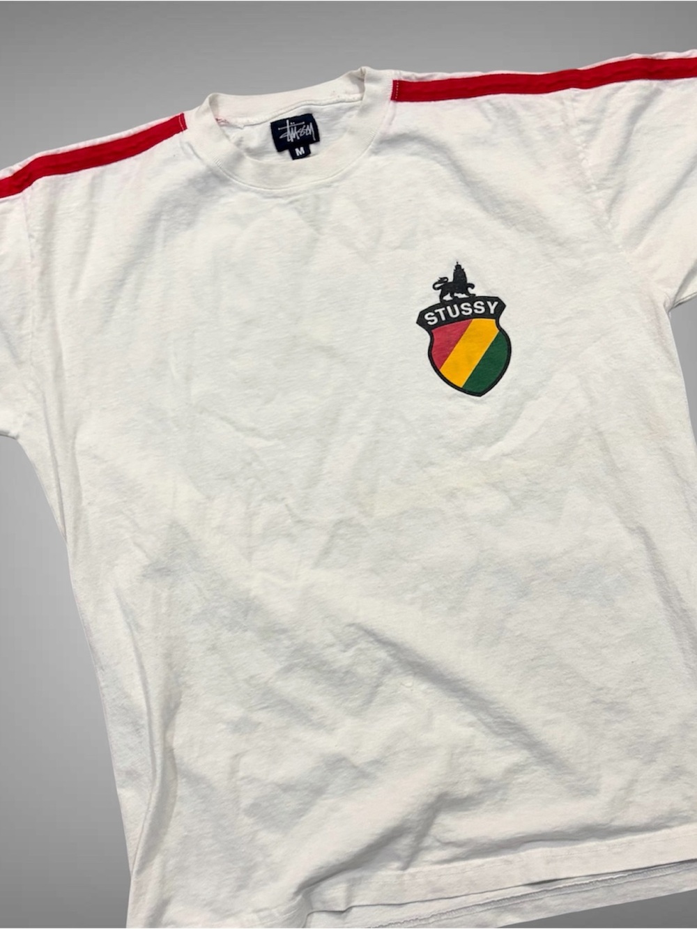 Vintage 1990s Stussy Rasta Crest T-Shirt